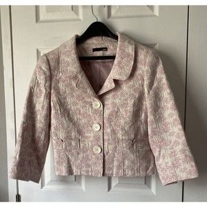 Dalia Women’s Pink Floral 3 Buttons Front Blazer Size 8
